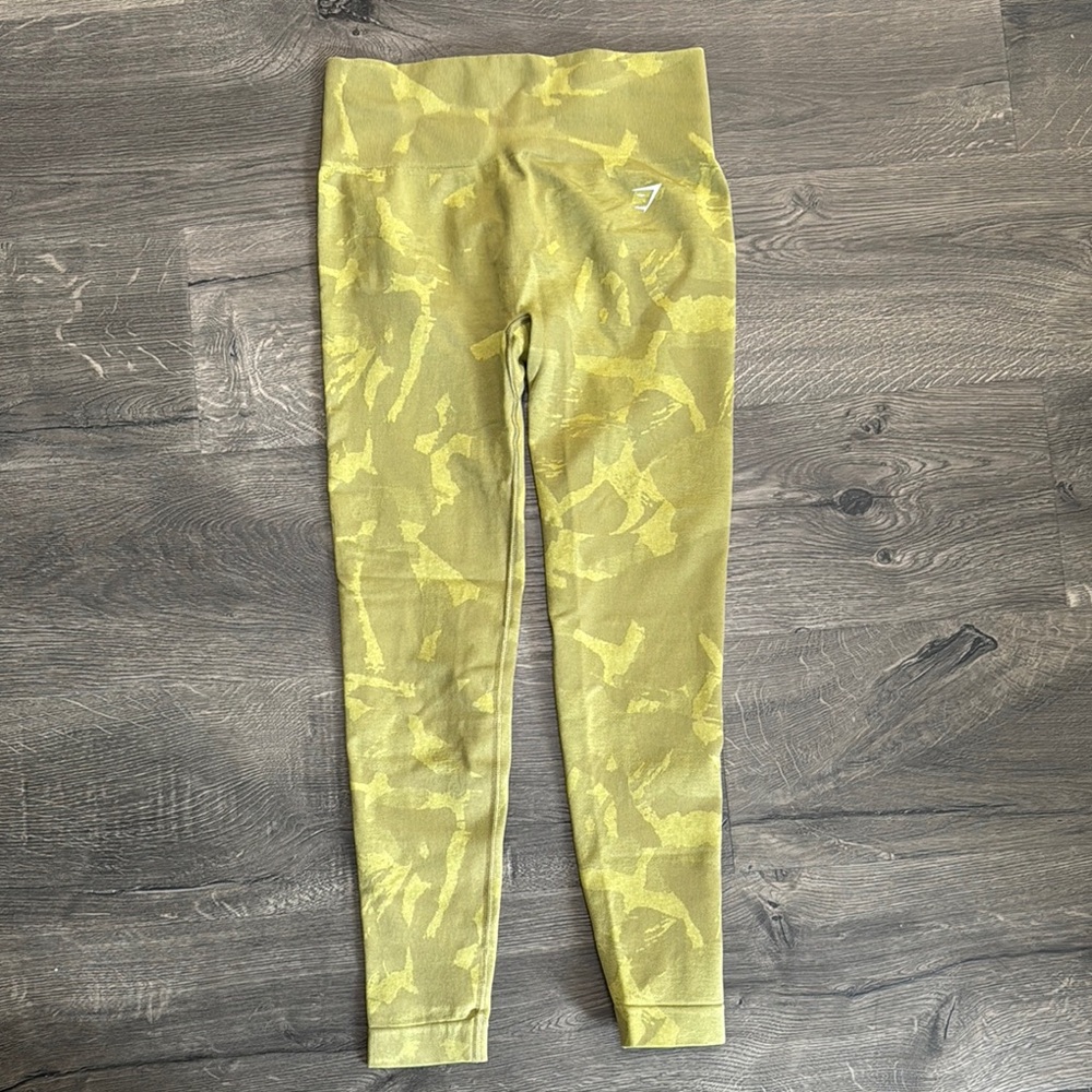 Gymshark Yellow Patterned Leggings